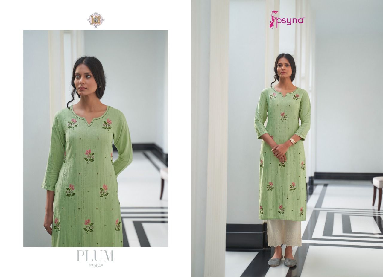 Psyna Plum Vol 2 Ethnic Wear Wholesale Designer Kurtis